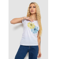 Футболка женская с принтом, цвет белый, 244R2215