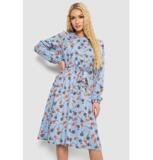 Сукня з принтом софт, колір джинс, 214R0226-4