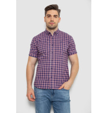 Рубашка мужская в клетку, цвет синий, 214R2445-6 Рубашка мужская в клетку, цвет синий, 214R2445-6