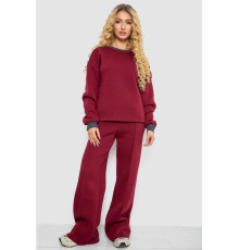 Спортивный костюм женский на флисе, цвет бордовый, 102R7733