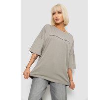 Футболка жіноча з принтом, колір сірий, 244R2020