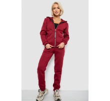 Спортивный костюм женский на флисе, цвет бордовый, 257R86