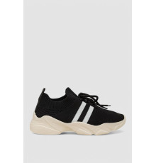 Кроссовки женские текстильные, цвет черно-белый, 244R251K Кроссовки женские текстильные, цвет черно-белый, 244R251K