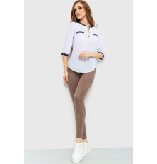 Блуза класична, колір біло-синій, 230R051 Блуза класична, колір біло-синій, 230R051