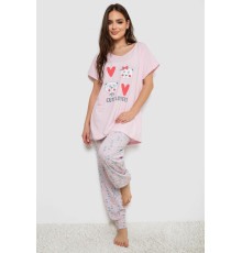 Піжама жіноча з принтом, колір рожевий, 243R1600-033 Піжама жіноча з принтом, колір рожевий, 243R1600-033