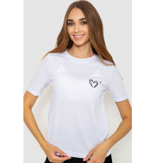 Жіноча футболка з принтом, колір білий, 241R122