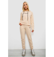 Спортивный костюм женский двухнитка, цвет бежевый, 214R1419-006
