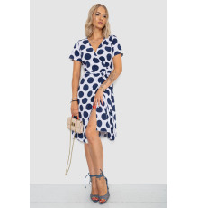 Сарафан в горох, цвет бело-синий, 241R165 Сарафан в горох, цвет бело-синий, 241R165