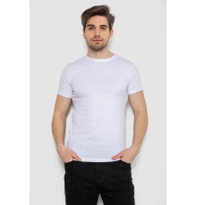 Футболка мужская однотонная базовая, цвет белый, 244R2408