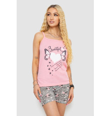 Жіноча піжама з принтом, колір рожевий, 238R3141