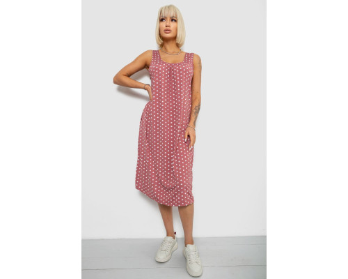 Сарафан жіночий в горох, колір пудровий, 257R733