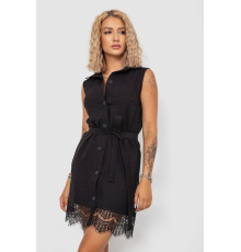 Платье на пуговицах, цвет черный, 102R388