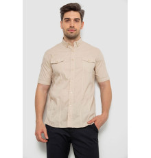 Рубашка мужская однотонная, цвет бежевый, 214R6917-2