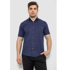 Сорочка чоловіча з принтом, колір темно-синій, 214R7332