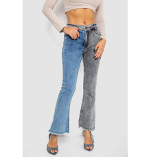 Джинсы женские расклешенные, цвет серо-синий, 247R904