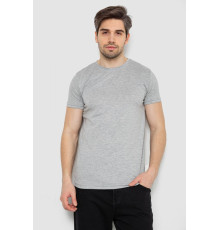 Футболка мужская однотонная базовая, цвет светло-серый, 244R2408