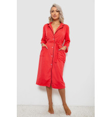Халат жіночий домашній в горошок, колір червоний, 257R334