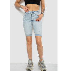 Шорты джинсовые женские, цвет голубой, 182R1699 Шорты джинсовые женские, цвет голубой, 182R1699