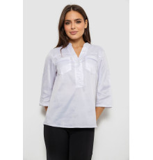 Блуза однотонна, колір білий, 230R96-1