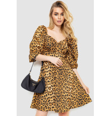 Сукня з леопардовим принтом, колір коричнево-чорний, 172R989