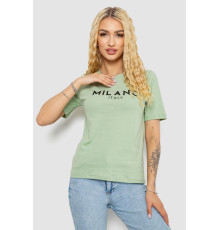 Футболка женская с принтом, цвет оливковый, 241R134