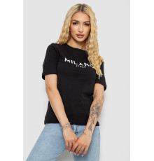 Футболка женская с принтом, цвет черный, 241R134