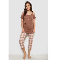 Пижама женская, цвет коричневый, 243R1602-014 Пижама женская, цвет коричневый, 243R1602-014
