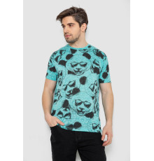 Футболка мужская с принтом, цвет мятный, 244R6029