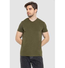 Футболка мужская однотонная базовая, цвет хаки, 244R2409
