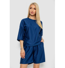 Костюм жіночий однотонний, колір темно-синій, 238R116