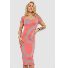 Сукня в смужку, колір сіро-рожевий, 244R536-1