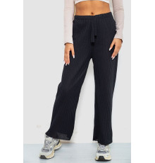 Штани жіночі в рубчик, колір чорний, 238R57853 Штани жіночі в рубчик, колір чорний, 238R57853