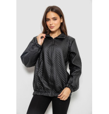 Бомбер женский с принтом, цвет черный, 257R72-2 Бомбер женский с принтом, цвет черный, 257R72-2