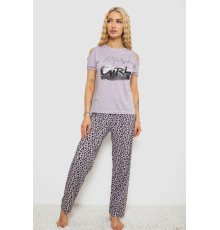 Піжама жіноча з принтом, колір світло-бузковий, 243R2038-B