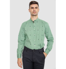 Рубашка мужская котоновая повседневная, цвет зеленый, 247R414 Рубашка мужская котоновая повседневная, цвет зеленый, 247R414