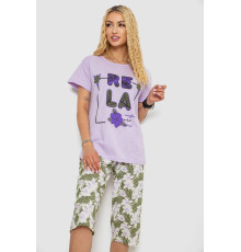 Пижама женская с принтом, цвет сиреневый, 243R3755