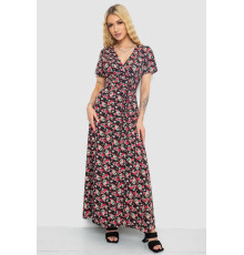 Сарафан с цветочным принтом, цвет черно-красный, 241R181