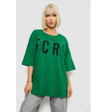 Футболка жіноча з принтом, колір темно-зелений, 244R3008-1