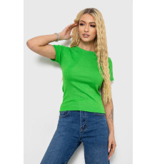 Футболка жіноча в рубчик, колір зелений, 238R123-2 Футболка жіноча в рубчик, колір зелений, 238R123-2