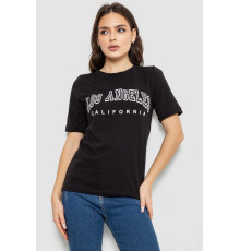 Футболка женская с принтом, цвет черный, 241R1832