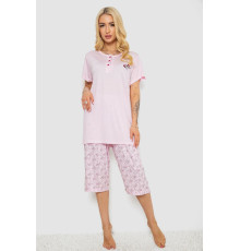 Пижама женская с принтом, цвет розовый, 243R6921 Пижама женская с принтом, цвет розовый, 243R6921