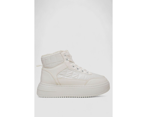 Кросівки жіночі зимові на хутрі, колір білий, 248RK03