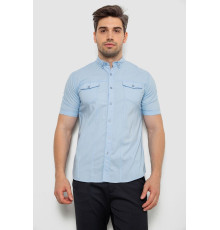 Рубашка мужская однотонная, цвет голубой, 214R6917-2