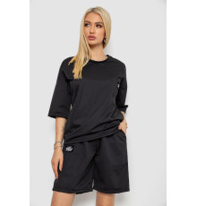 Костюм женский однотонный, цвет черный, 238R116-2 Костюм женский однотонный, цвет черный, 238R116-2