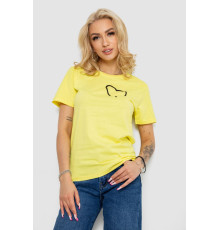 Футболка жіноча з принтом, колір жовтий, 238R557 Футболка жіноча з принтом, колір жовтий, 238R557