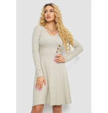 Платье трикотажное с оборкой, цвет серо-оливковый, 230R0113 Платье трикотажное с оборкой, цвет серо-оливковый, 230R0113