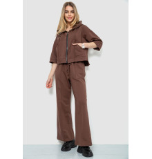 Спорт костюм женский двухнитка, цвет коричневый, 102R5247
