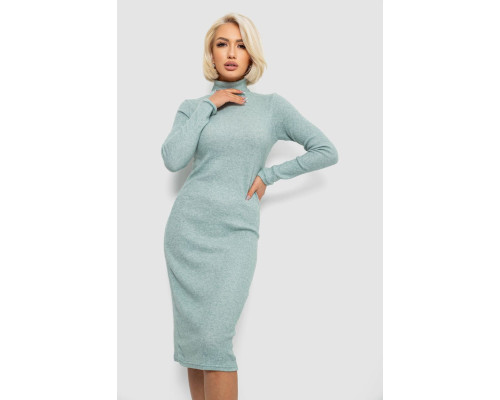 Платье повседневное утепленное, цвет оливковый, 257R115