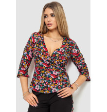 Блуза з квітковим принтом, колір різнобарвний, 244R072