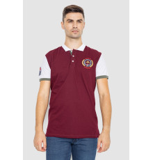 Поло мужское с принтом, цвет бордовый, 247R317 Поло мужское с принтом, цвет бордовый, 247R317